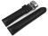 Uhrenarmband mit Butterfly gepolstert genarbt schwarz 24mm Stahl