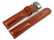 Uhrenband mit Butterfly gepolstert Bark braun 18mm schwarz
