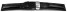 Uhrenband mit Butterfly gepolstert Bark schwarz 24mm Stahl