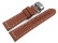 Uhrenarmband mit Butterfly Schließe Leder massiv rot-braun 22mm schwarz