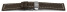 Uhrenarmband mit Butterfly Schließe Leder massiv dunkelbraun 24mm Stahl