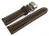 Uhrenband mit Butterfly stark gepolstert glatt braun 24mm Gold