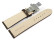 Uhrenband mit Butterfly stark gepolstert glatt braun 24mm Gold