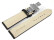 Uhrenband mit Butterfly stark gepolstert glatt schwarz Naht TiT 20mm schwarz