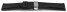 Uhrenband mit Butterfly stark gepolstert glatt schwarz Naht TiT 24mm schwarz