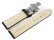 Uhrenband mit Butterfly stark gepolstert glatt schwarz 24mm schwarz