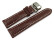 Butterfly - stark gepolstert - Kroko - dunkelbraun 20mm schwarz