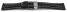 Uhrenband mit Butterfly stark gepolstert glatt schwarz 22/18mm Stahl