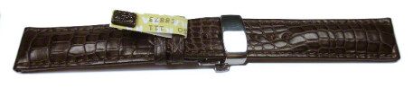 Butterfly - echt Alligator - art manual - braun 20mm Stahl
