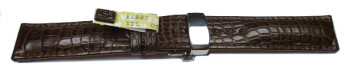 Butterfly - echt Alligator - art manual - braun 20mm Stahl