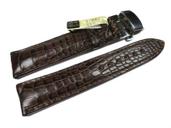 Butterfly - echt Alligator - art manual - braun 20mm Stahl