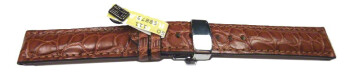 Butterfly - echt Alligator - art manual - cognac 20mm schwarz