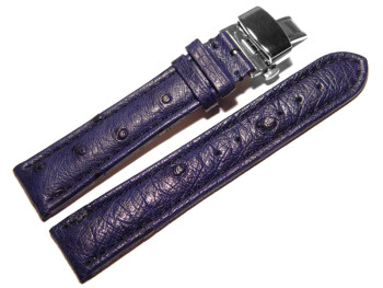 Butterfly - echt Strauss - dunkelblau 18mm schwarz