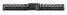 Edelstahl Metall Uhrenarmband massiv schwarz - poliert 22mm