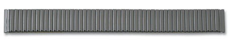 Edelstahl Metallzugband - schwarz - 18mm