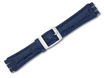 Uhrenarmband - Leder - passend für Swatch - 19/20mm...