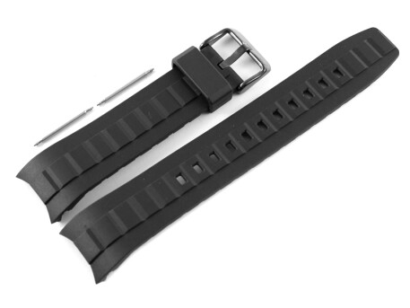 Original Casio Uhrenarmband für MTD-1073, Ersatzarmband aus Kunststoff, schwarz