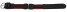 Ersatzarmband Casio für AQ-150WB, AQ-150WB-4BV Leder schwarz /Textil rot