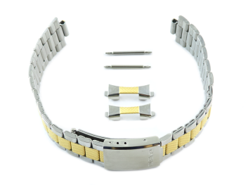 Uhrenarmband Casio für MTP-1274SG, MTP-1274SG-7, Edelstahl bicolor