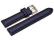 Uhrenarmband - gepolstert - HighTech Material - Textiloptik - blau 20mm Stahl