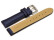 Uhrenarmband - gepolstert - HighTech Material - Textiloptik - blau 20mm Stahl