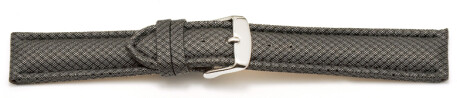 Uhrenarmband - gepolstert - HighTech Material - Textiloptik - hellgrau 20mm Stahl