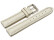 Uhrenarmband - gepolstert - HighTech Material - Textiloptik - weiß 22mm Gold