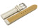 Uhrenarmband - gepolstert - HighTech Material - Textiloptik - weiß 22mm Gold