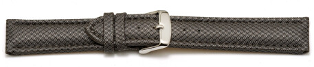 Uhrenarmband - gepolstert - HighTech Material - Textiloptik - dunkelgrau 18mm Stahl