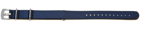 Uhrenarmband - NATO - HighTech Material - Textiloptik - blau 18mm