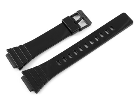 Uhrenersatzband Casio W-215H, Kunststoff, schwarz - Glanz
