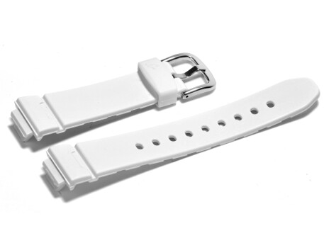 Uhrenarmband Casio f. BGA-104, BG-5600CK, Kunststoff weiß