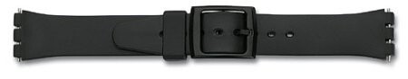 Uhrenarmband - Kunststoff - passend für Swatch - schwarz - 17mm