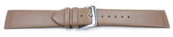 Uhrenarmband für verschraubten Bandanstoß - hellbraun - 22mm - Leder