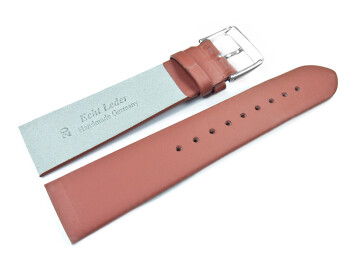 Uhrenarmband Leder - für Uhren mit verschraubtem Bandanstoß - terracotta 16mm Gold