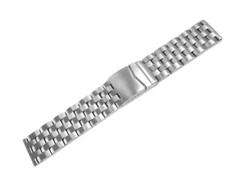 Edelstahl Metallarmband massiv 5 Glieder - matt - 26mm