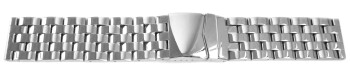 Edelstahl Metallarmband massiv 5 Glieder - poliert - 26mm