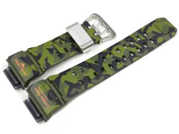 Casio Carbon-Faser/Resin-Uhrenarmband für GW-9400CMJ-3, grün-camouflage