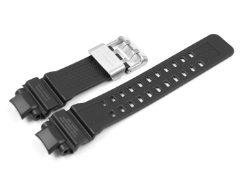 Kunststoff-Uhrenarmband Casio für GW-A1100-1A, Resin schwarz - Aufschriften hell