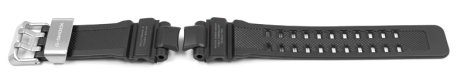 Kunststoff-Uhrarmband Casio GW-A1100-1A3, Aufschriften grün - Bandfarbe: schwarz