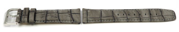 Festina Uhrenband F16573 Leder, grau (graubraun), matt