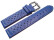 Uhrenarmband Leder Style blau 16mm 18mm 20mm 22mm