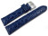 Uhrenarmband - Leder - gepolstert - African - blau 22mm Stahl