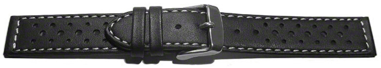 Kunststoff Uhrenarmband Ersatzband schwarz 16mm  b321 