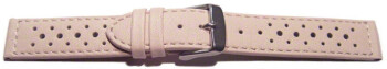 Uhrenarmband Leder Style zartrosa 16mm 18mm 20mm 22mm