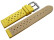 Uhrenarmband - Leder - Style - gelb - 18mm Stahl