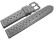 Uhrenarmband - Leder - Style - grau - 16mm Stahl