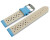 Uhrenarmband - Leder - Style - hellblau - 16mm Stahl