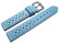 Uhrenarmband - Leder - Style - hellblau - 22mm Stahl