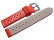 Uhrenarmband - Leder - Style - rot - 20mm Stahl